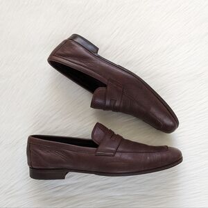 Men's Prada Brown Leather Penny Loafer Dress Shoes | Size 13**